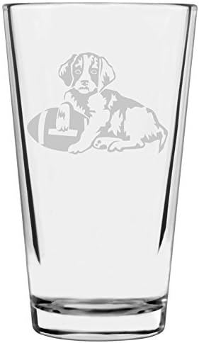 Brittany Spaniel Puppy Custom Personalized Dog Themed Etched All Purpose 16oz Pint Glass