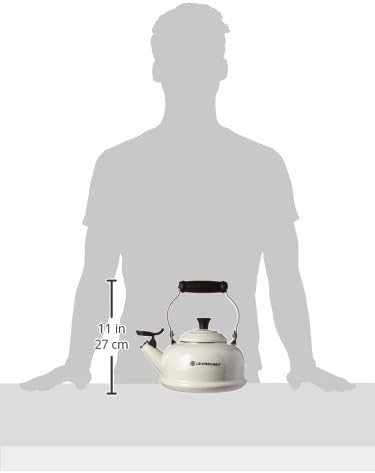 Le Creuset Enamel On Steel Whistling Tea Kettle, 1.7 qt., White
