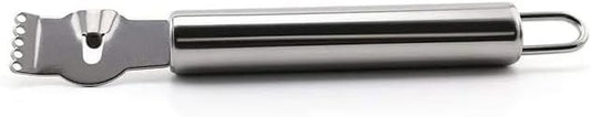 Silver Premium Stainless Steel Lemon Zester and Peeler - Dishwasher Safe, Citrus-Friendly, Ergonomic Graters, Peelers and Slicers