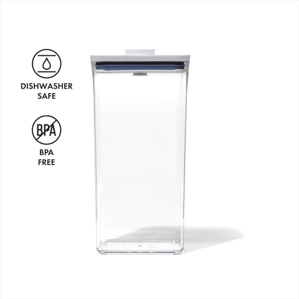 OXO Good Grips POP Container - Rectangle Tall 3.7 Qt, transparent (Pack of 8)