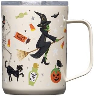 Corkcicle Classic Coffee Mug - Triple Insulated Stainless Steel Travel Mug - Shatter-Proof Lid - Keeps Drink Hot Over 3 Hours - Holiday Mug Gift - Great for Gifting Warmth - 16 oz - Halloween Parade
