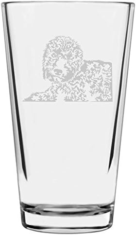 Portuguese Water Custom Personalized Dog Themed Etched All Purpose 16oz Pint Glass
