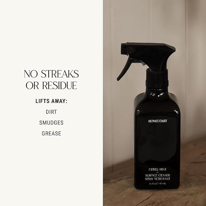 Homecourt All-Purpose Surface Cleaner Spray, Lifts Away Dirt, Smudges & Grease, For Bathroom, Kitchen & more, Clean Formula, Cece, 16 fl oz, 2.0