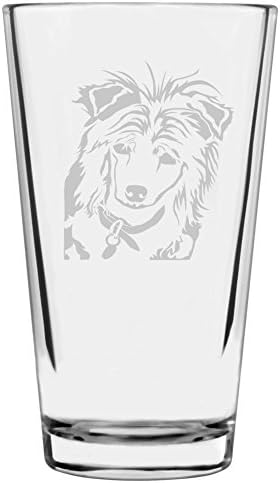 Chinese Crested Custom Personalized Dog Themed Etched All Purpose 16oz Pint Glass