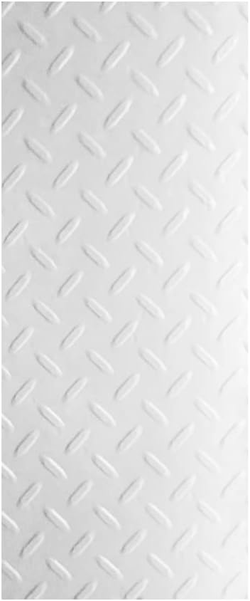 RESILIA Premium Under The Sink Mat- Large Universal Size, Cut to Fit Cabinets, Shelf & Drawer Liners, Thick Plastic Diamond Plate Surface, 24 x 48 inches, Pure White, Made in The USA