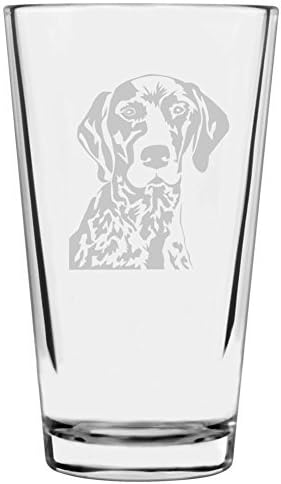 German Shorthaired Pointer Custom Personalized Dog Themed Etched All Purpose 16oz Pint Glass