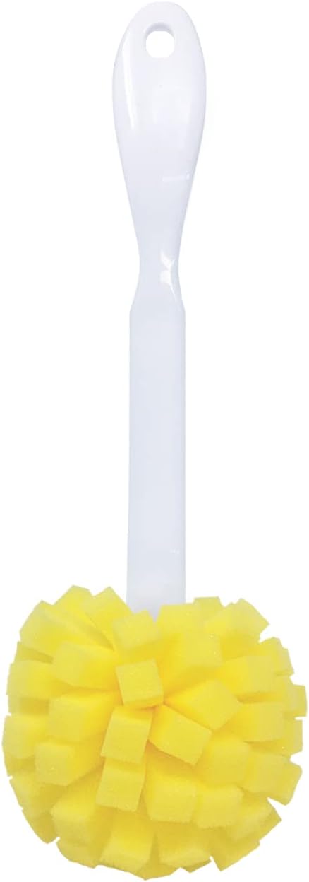 LOLA The Original Flower Shaped Kitchen Foam Sponge Bottle Brush, 3 Pack, No Slip Grip Handle, Dishwasher Safe