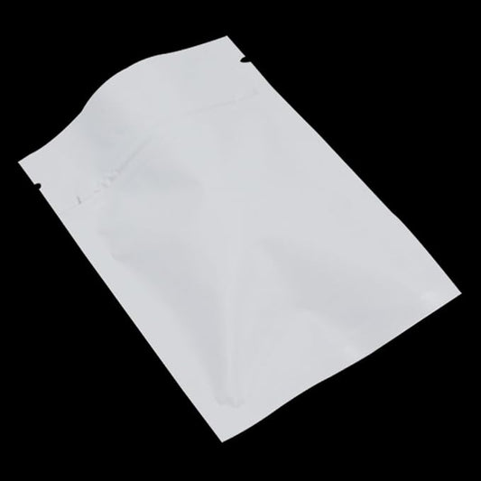 FERENLI 100Pcs Zipper Lock Self Seal Flat Pouch for Zip Aluminum Foil Lock Package Bag Coffee Food Storage Resealable Mylar Bags Heat Sealable Candy Reclosable Bags (7x10cm (2.8x3.9 inch), White)