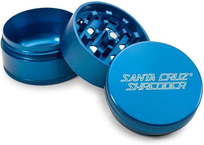 Santa Cruz Shredder Metal Spice Grinder Knurled Top for Stronger Grip 3 Piece Small 1.7" (Green)
