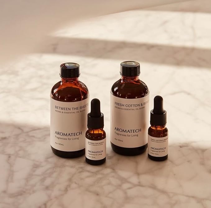 Aromatech Fresh Cotton and Bergamot Essential Oil Blend: Luxury Hotel Inspired Aromatherapy with Bergamot, Fresh Cotton & Sandalwood for Ultrasonic Diffusers & Nebulizers - 4 fl oz, 120 mL