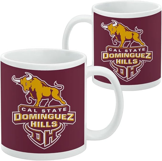 California State University Dominguez Hills Primary Logo Ceramic Coffee Mug, Novelty Gift Mugs for Coffee, Tea and Hot Drinks, 11oz, White