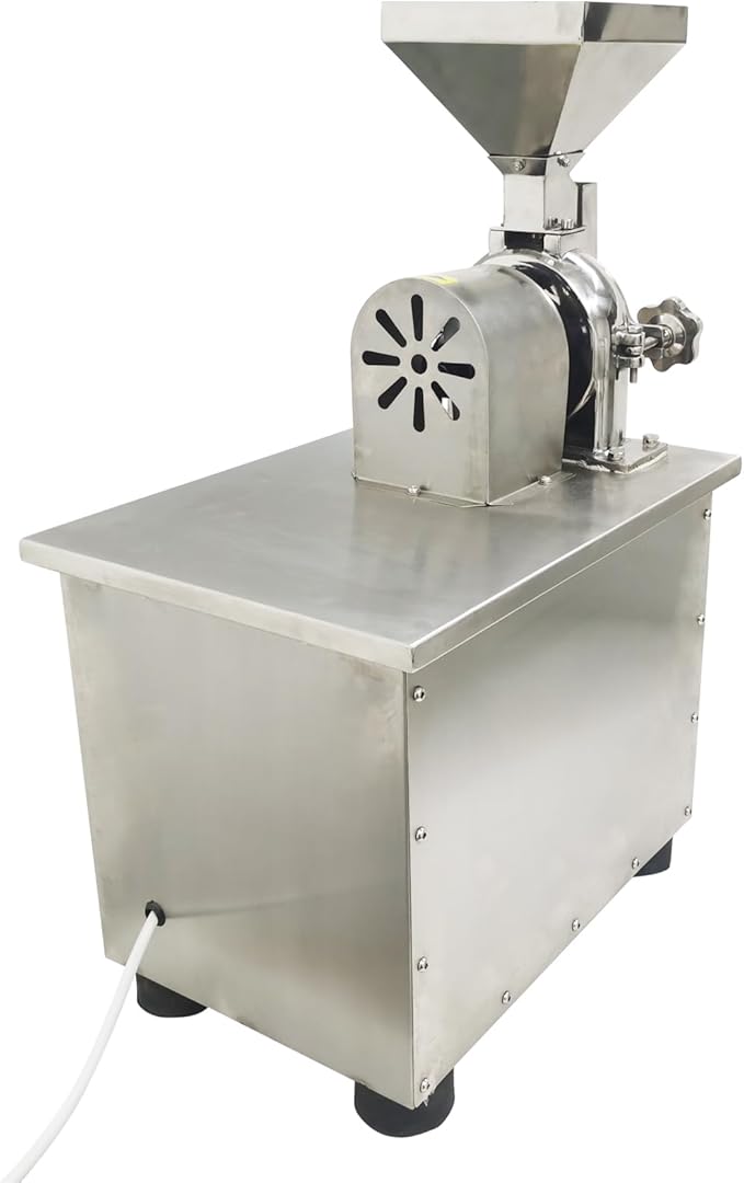 110V Commercial Electric Grain Grinder Machine, Stainless Steel 1100W High-Speed Universal Pulverizer with a 10-Mesh Sieve, for Chemical, Food, Soybean, Peanut, Coffee Grinding