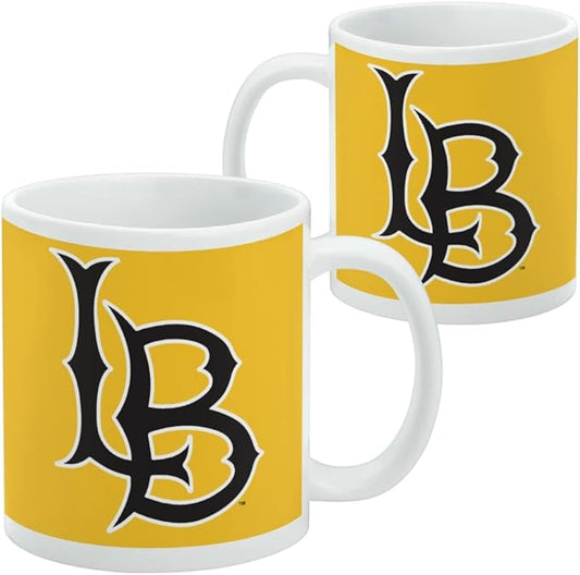 California State University Long Beach Primary Logo Ceramic Coffee Mug, Novelty Gift Mugs for Coffee, Tea and Hot Drinks, 11oz, White