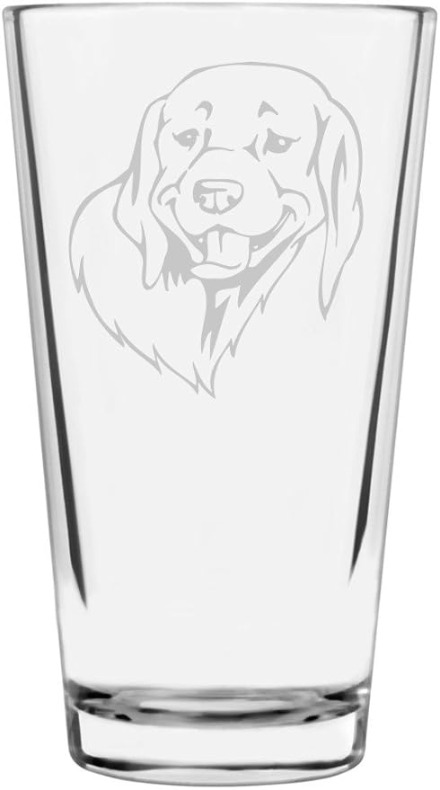 Braque du Bourbonnais Custom Personalized Dog Themed Etched All Purpose 16oz Pint Glass
