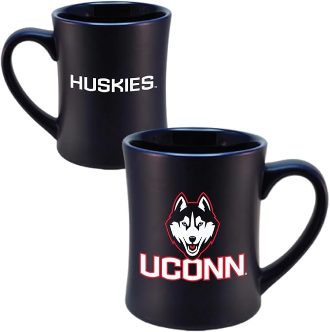 Connecticut Huskies Ceramic 16oz Sculpted Mug – Official Team Logo Coffee Cup – Handwash Recommended – Individually Boxed