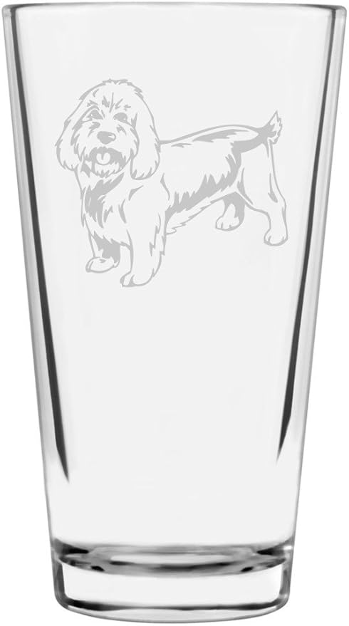 Petit Basset Griffon Vendeen Custom Personalized Dog Themed Etched All Purpose 16oz Pint Glass