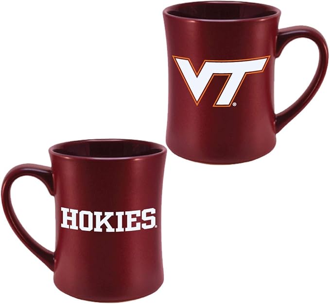 R.F.S.J Inc. Virginia Tech Hokies Ceramic 16oz Sculpted Mug – Official Team Logo Coffee Cup – Handwash Recommended – Individually Boxed