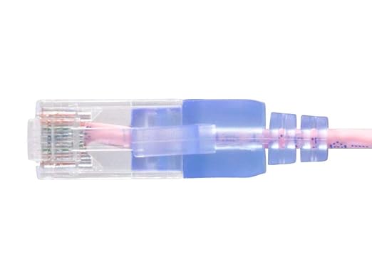 Monoprice Cat6A 3ft Pink 5-Pk Patch Cable UTP 30AWG 10G Pure Bare Copper Snagless RJ45 SlimRun Series Ethernet Cable
