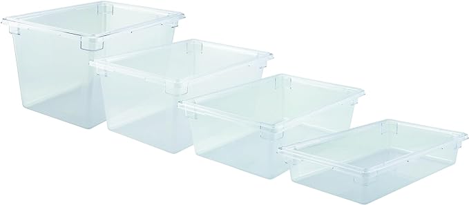 Winco Polycarbonate Food Storage Box, 12 by 18 by 3-1/2-Inch