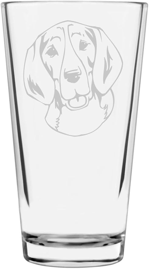 Grand Anglo Francais Tricolore Custom Personalized Dog Themed Etched All Purpose 16oz Pint Glass