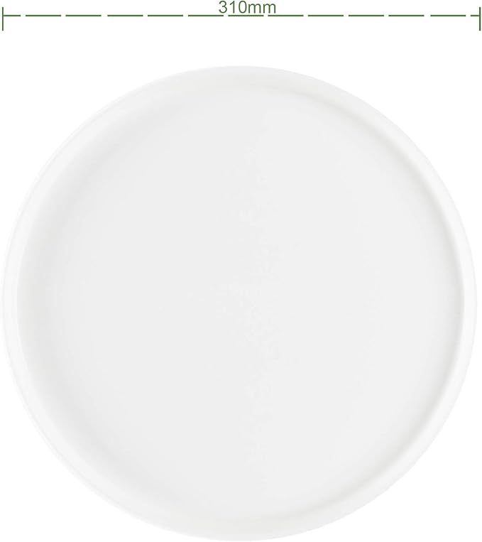 Bone China Cone Shape, Elegance White Plate 12", Case of 2