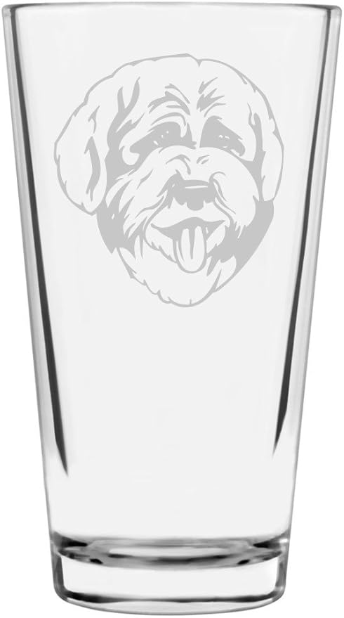 Lagotto Romagnolo Custom Personalized Dog Themed Etched All Purpose 16oz Pint Glass