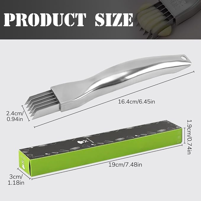 Shred Silk The Knife, 2026 Upgrade Stainless Steel Green Onion Knife Food Speedy Chopper, Kitchen Vegetable Cutter Household Multifunctional Food Slicer (A-1Pcs)
