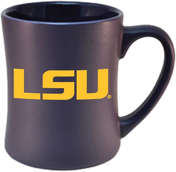 LSU Tigers Ceramic 16oz Sculpted Mug – Official Team Logo Coffee Cup – Handwash Recommended – Individually Boxed