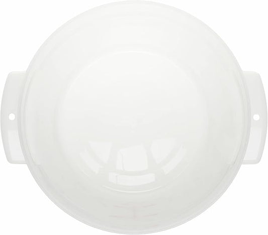 Carlisle FoodService Products Storplus Round Food Storage Container with Stackable Design for Catering, Buffets, Restaurants, Polyethylene (Pe), 6 Quart, White, (Pack of 12)
