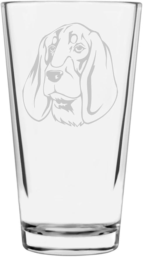 Petit Bleu de Gascogne Custom Personalized Dog Themed Etched All Purpose 16oz Pint Glass