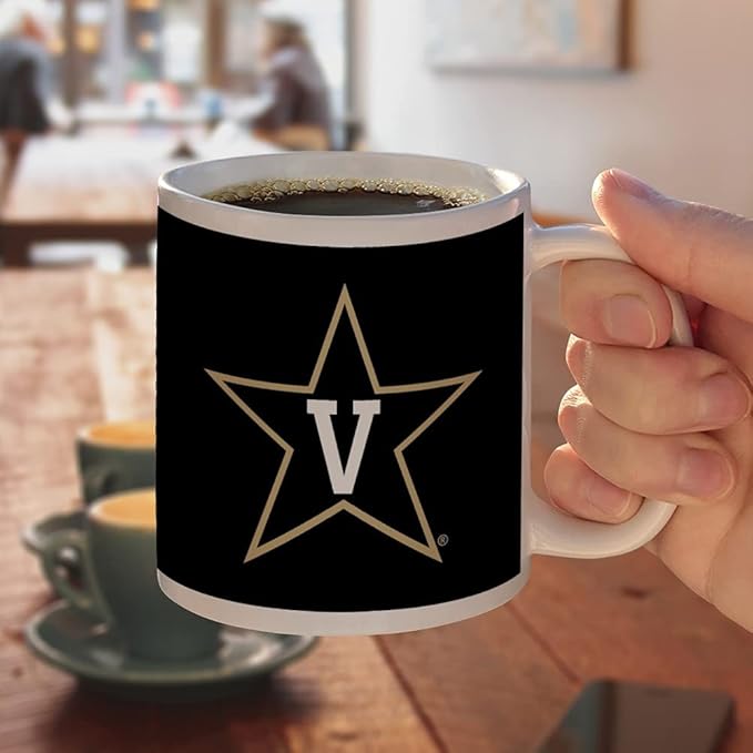 Vanderbilt University Logo Ceramic Coffee Mug, Novelty Gift Mugs for Coffee, Tea and Hot Drinks, 11oz, White
