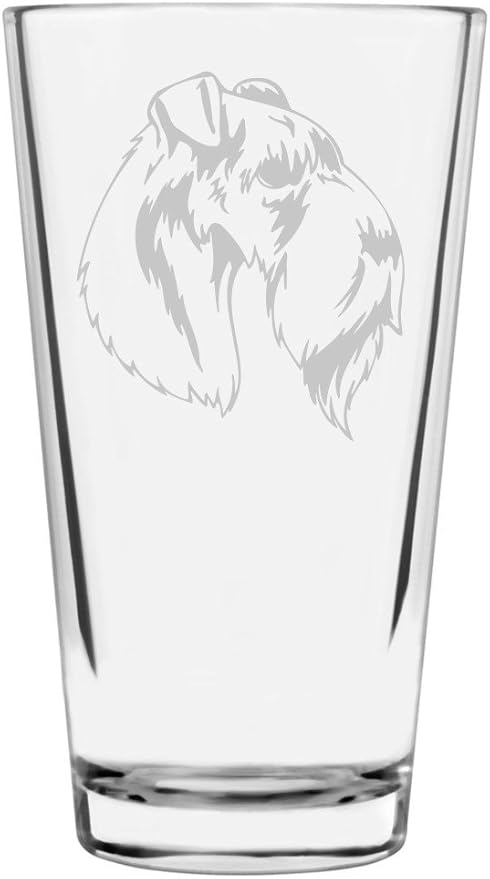 Kerry Blue Terrier Custom Personalized Dog Themed Etched All Purpose 16oz Pint Glass