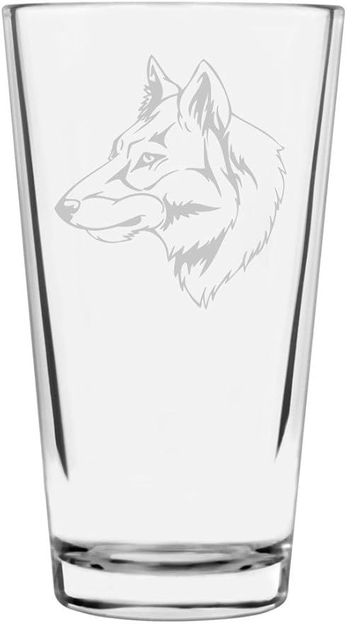 Czechoslovakian Wolfdog Custom Personalized Dog Themed Etched All Purpose 16oz Pint Glass