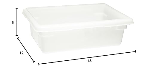 Rubbermaid Commercial Products Food Storage Box, 3.5 Gallon Capacity, White, for Restaurant/Kitchen/Cafeteria