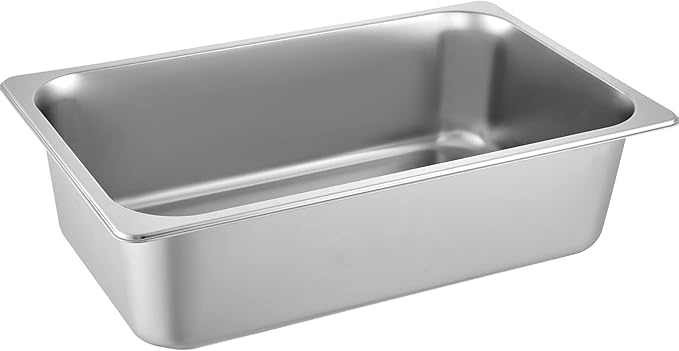 VEVOR 6 Pack Hotel Pans, Full Size 6-Inch, Stainless Steel Steam Table Pans,Anti-Jam Catering Trays for Steam Tables, for Home, Party, Restaurant, Hotel, Buffet
