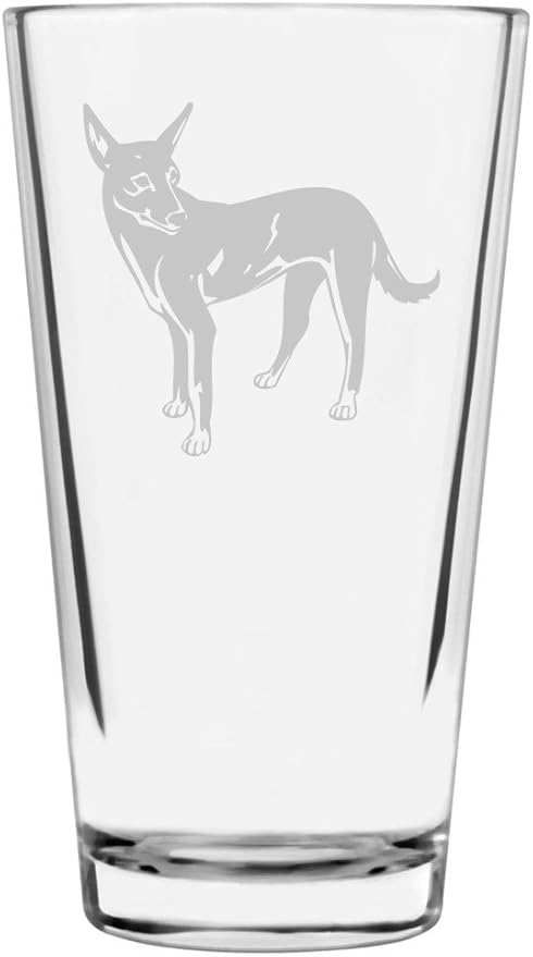 Formosan Mountain (Takasago) Dog Themed Etched All Purpose 16oz Pint Glass