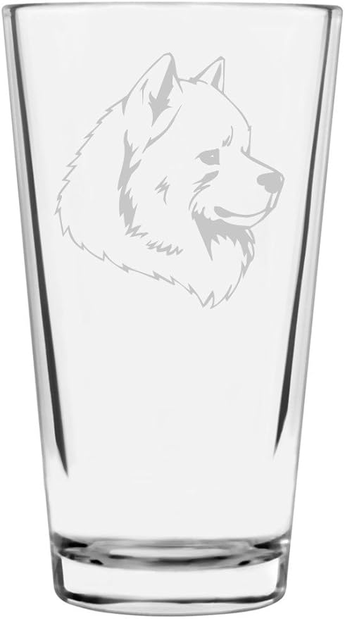 Samoyed Custom Personalized Dog Themed Etched All Purpose 16oz Pint Glass