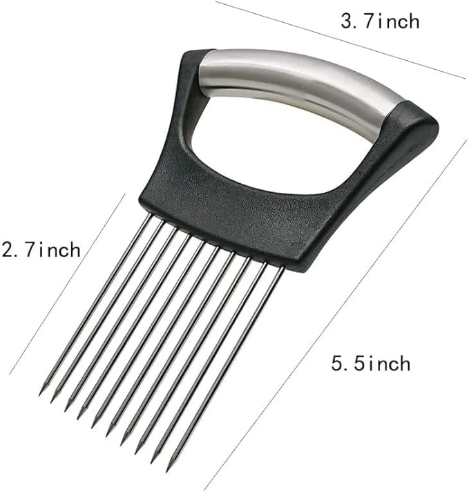 Onion Slices Holder: Ultifunctional Fruit Egg Onion Holder for Slicing,Lemon Slicer Vegetable Cutter,Loose Meat Pin, Kitchen Chopper Slicing Tool (1PCS)