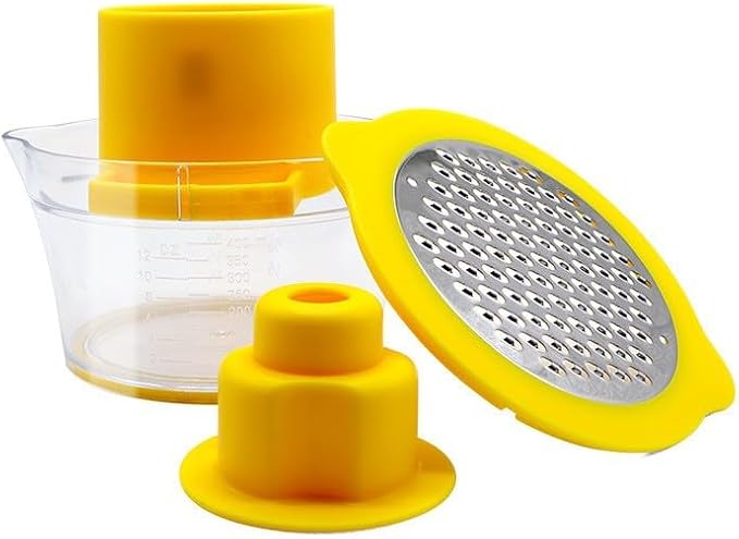 Corn Stripper Tool with Bowl & Comfort Grip - 2-in-1 Kernel Cutter and Grater for Garlic Ginger, Corn Peeler and Grinder Set with Container, Easy Corn Kernel Remover