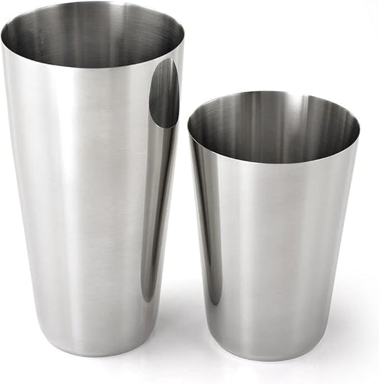 Barfly Superfly Tin Set Cocktail Shaker, (18 oz and 28 oz), Heavyweight Stainless, (M37161)