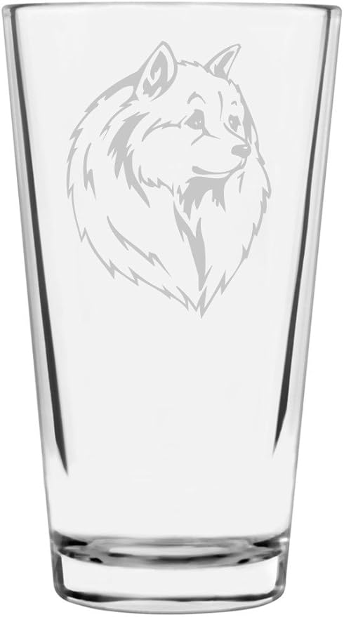 Volpino Italiano Custom Personalized Dog Themed Etched All Purpose 16oz Pint Glass