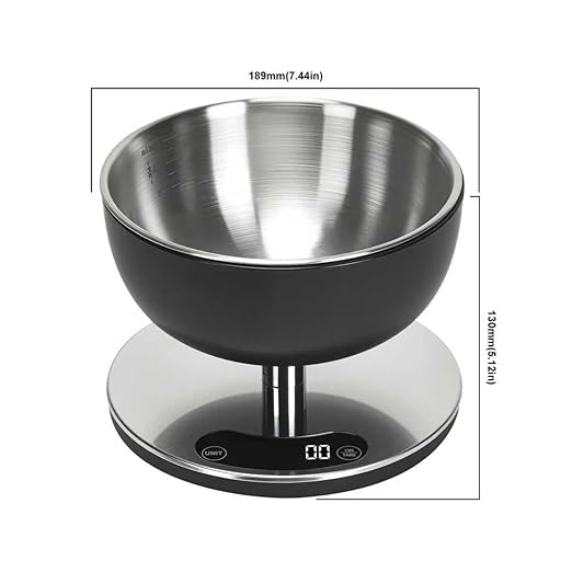 Electronic Kitchen Scale - Precise Digital Scale, Waterproof Stainless Steel, can be Used to accurately weigh Flour, Salt, Cooking and Baking preferences