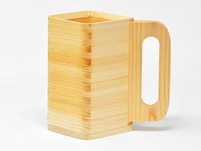 Masu Beer Mug – Handmade Hinoki Cypress Wooden Beer Cup – Made in Japan