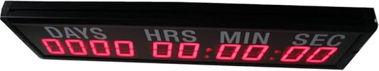 AZOOU 2.3-inch 10 Digits with Red Color LED Timer Countdown/up Wall Mounted Clock with Days Hours Mins Secs