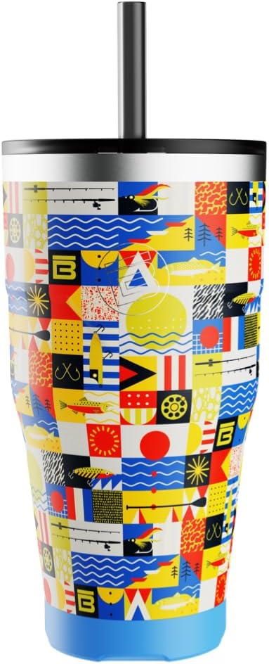 BOTE MagnePod Drinkware MagneTumbler includes Lid with Straw Drink Tumbler Magnetically attaches to Compatible SUPs Kayaks Floats Hangouts 32 oz Multiple Colors