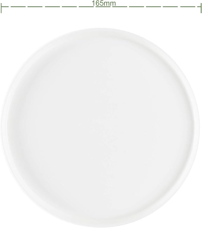 Bone China Cone Shape, Elegance White Plate 6.7", Case of 6