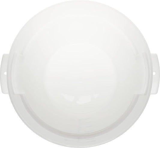Carlisle FoodService Products Storplus Round Food Storage Container with Stackable Design for Catering, Buffets, Restaurants, Polyethylene (Pe), 22 Quart, White