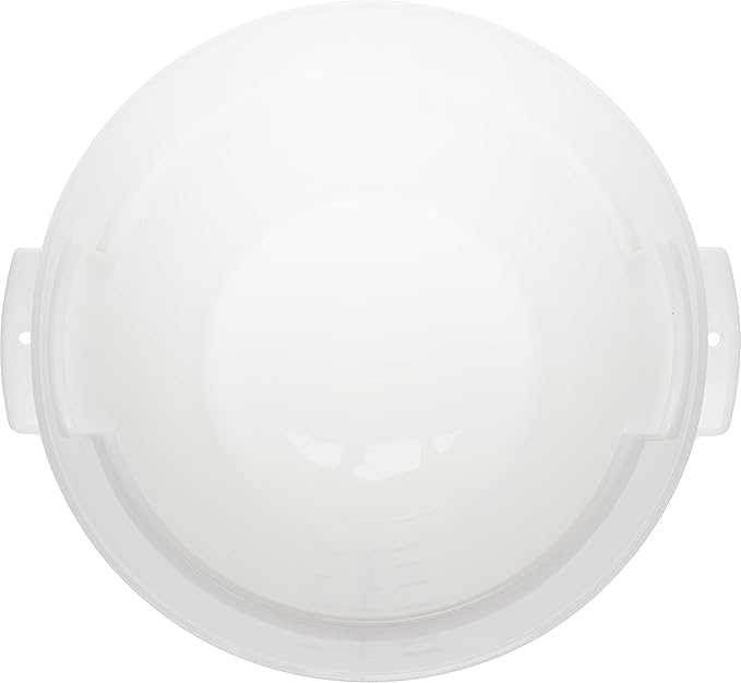 Carlisle FoodService Products Storplus Round Food Storage Container with Stackable Design for Catering, Buffets, Restaurants, Polyethylene (Pe), 22 Quart, White