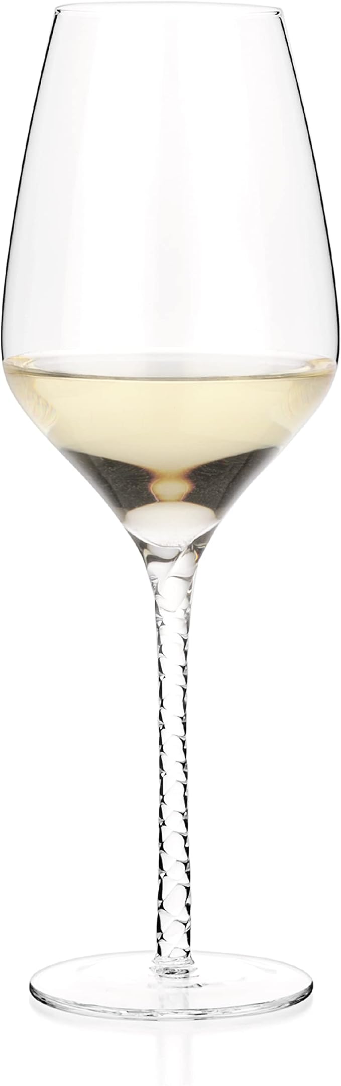 LUXBE - Wine Crystal Glasses 19-ounce, Set of 4 - Red or White Wine Large Glasses - 100% Lead-Free Glass - Pinot Noir - Burgundy - Bordeaux - 550ml