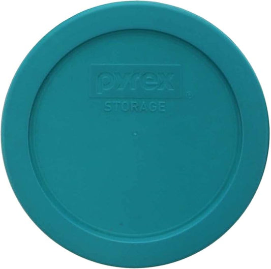 Pyrex 7200-PC 2-Cup Turquoise Food Storage Replacement Lid (2-Pack) - Made in USA
